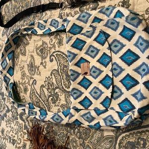 Flipped Bird fabric double sided crossbody